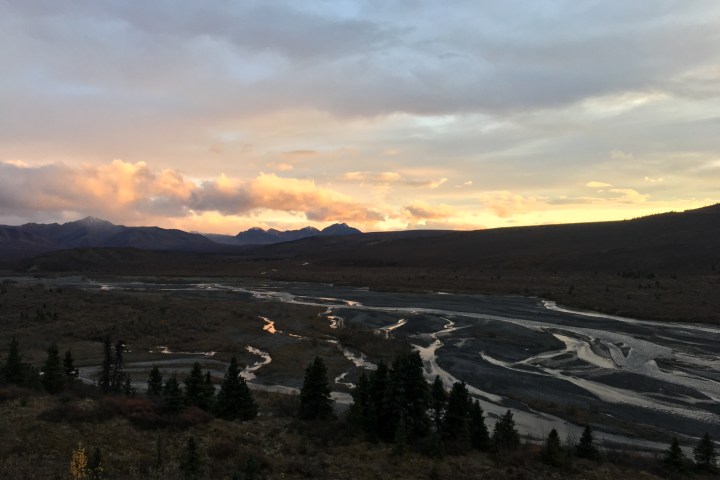 Sunset over mountains